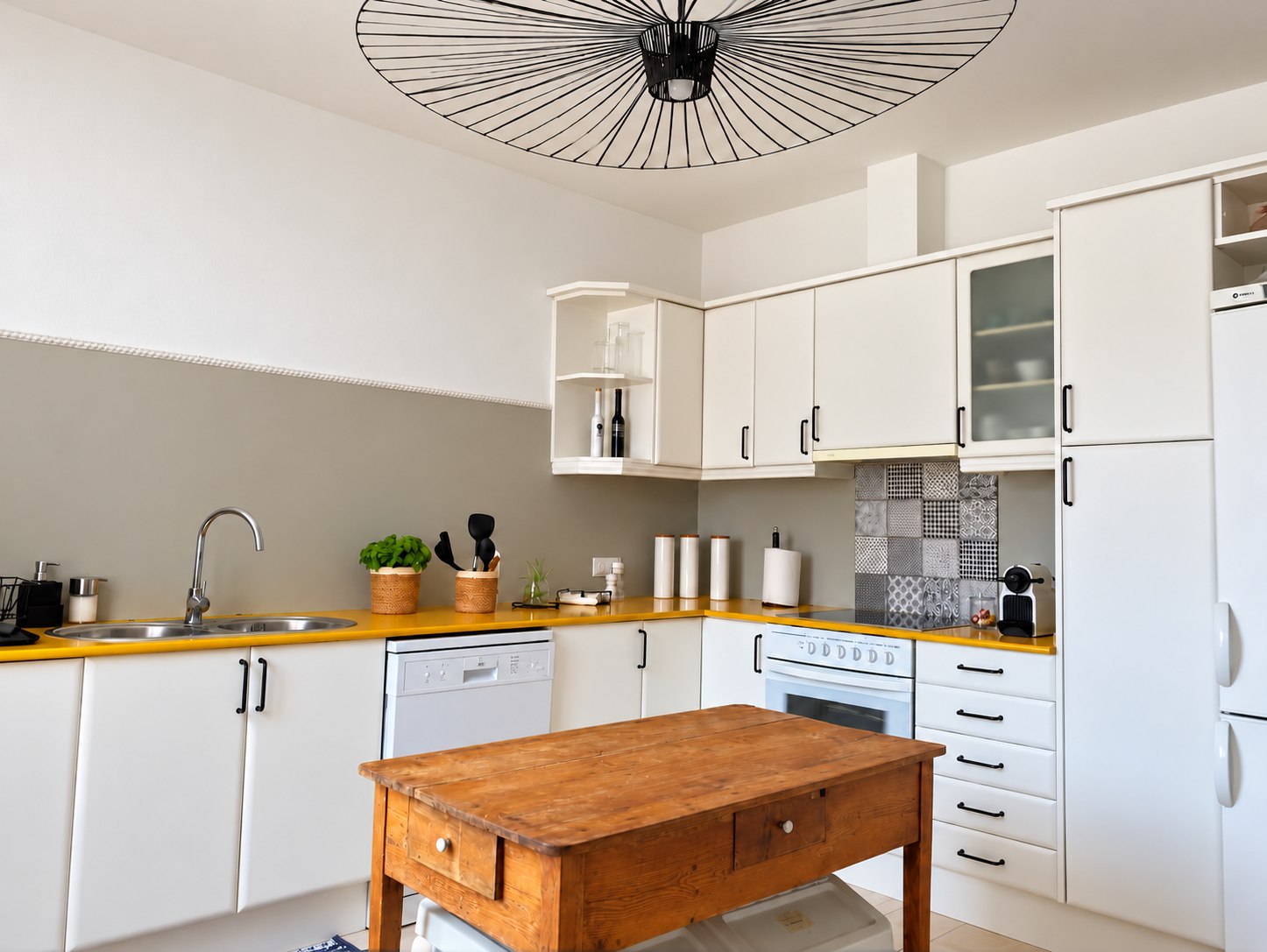 The indoor kitchen